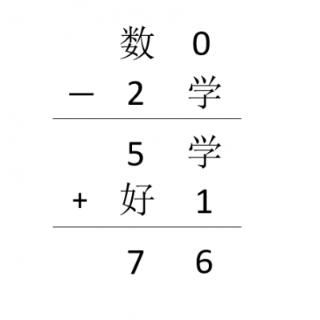 “学”字代表的数是？