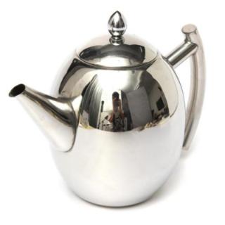 The teapot is made ____.