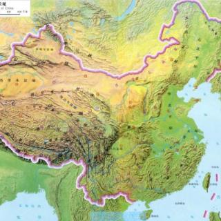 地形图：中国面积较大的平原主要集中在