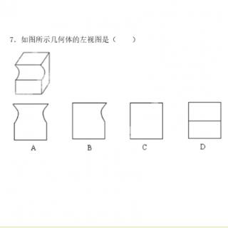 如图所示几何体的三视图是