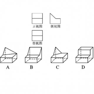 该几何体的三视图如图所示，判断这个几何体直观图可能是