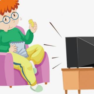 他从上午九点到晚上十点（）在看电视。