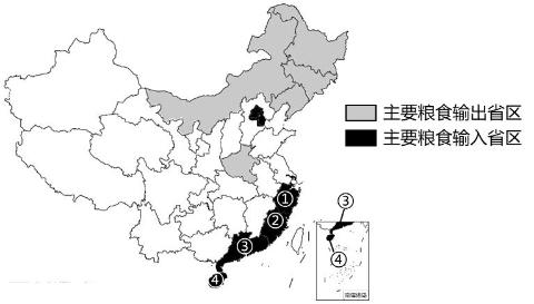 <p>读中国粮食供需示意图。我国粮食输入省区与其简称、行政中心对应正确的是&#xff08;     &#xff09; </p>