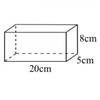 做一个长20cm, 宽5cm, 高8cm的长方形纸盒，至少需要多少平方厘米的纸板？