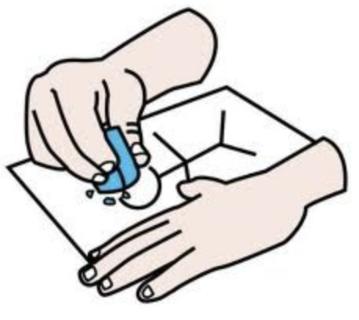 <p>You can ______ away what you write with an eraser.</p>