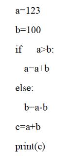 <p>python程序的运行结果是</p>