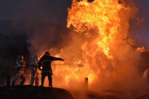 <p>We name the uncontrolled burning "Conflagration"</p>