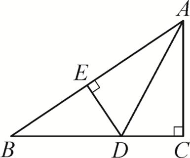 <p>如图，在Rt△ABC中，∠C＝90°，AD平分∠BAC，交BC于点D，DE⊥AB于点E.若CD＝3，则DE的长为                                     (     )  A. 1.5  B．3  C．4  D．6 </p>