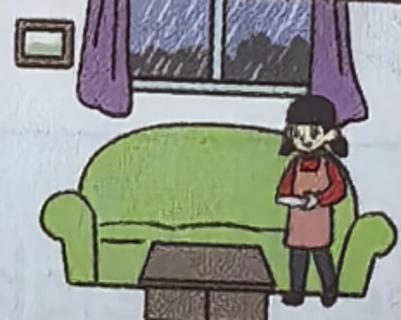 <p>I stayed at home because it was rainy.</p>