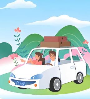 <p>He drove  car for 2 hours to go traveling.</p>