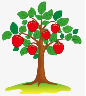 <p>The apples are ____ the tree.</p>