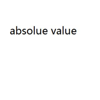 What‘s the meaning of 'absolute value'