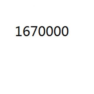 What is the standard form of&nbsp; 1670000 ?