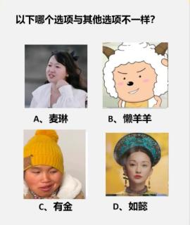 <p>以下哪个选项和其他选项不一样</p>