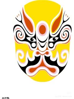 <p>京剧脸谱的颜色中，黄色通常代表严肃凶狠，如典韦。</p>