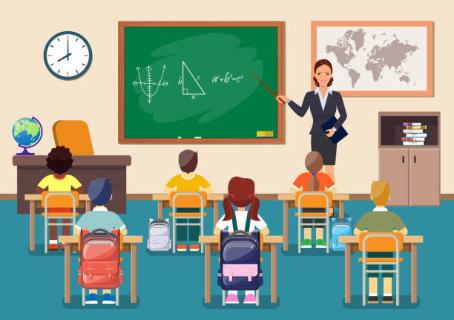 <p>There are two boards in the classroom. </p>