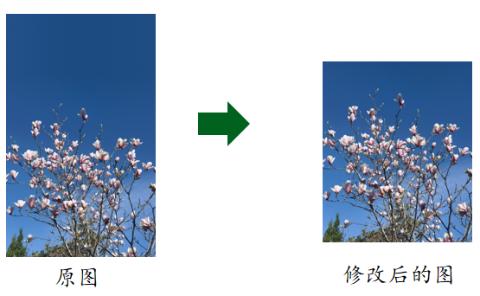 <p>原图通过下列哪种操作可变成修改后的图片</p>
