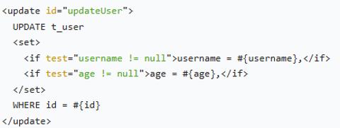 <p>以下动态 SQL 片段用于更新操作，若user对象仅id不为 null，其他属性均为 null，执行后会出现的情况是（） </p>