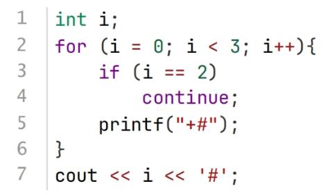 <p>下面的C++代码执行后将输出+#+#3#。</p>