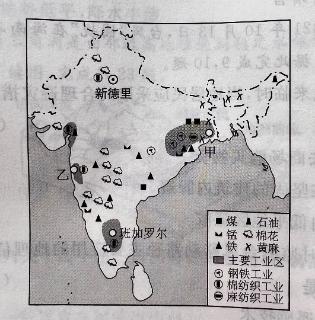 <p>棉纺织工业布局在乙地区的主要原因是</p>
