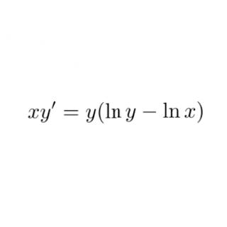 将 <b>x y' = y (ln y - ln x)</b>&nbsp;化为可分离变量的微分方程，<b>不可</b>选取的变量代换是（&nbsp; &nbsp;&nbsp; ）