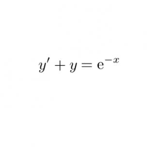 微分方程<b> y' +&nbsp; y = e<sup>-x</sup> </b>的通解是（&nbsp; &nbsp; ）