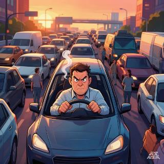 <p>"I am sorry to be late, there was too much ______ on my way here". </p>
