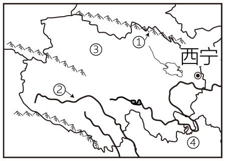 <p>图中数字代表的地理事物对应不正确的一项是&#xff08;   &#xff09;</p>