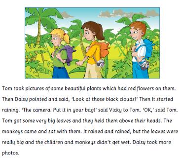 <p>3. Daisy pointed at some ……………………………… in the sky.</p>