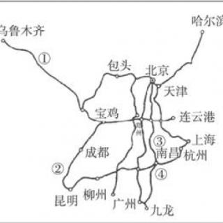 图中②号铁路线的名称是