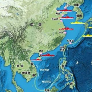 我国大陆濒临的海洋，从北到南依次为
