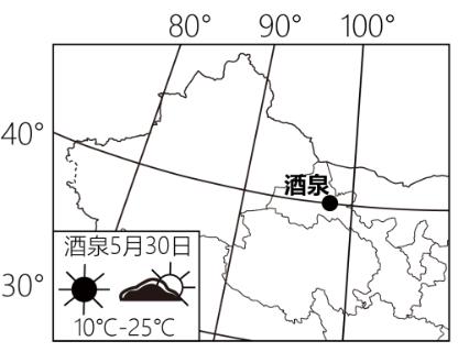 <p><strong>2023年5月30日&#xff0c;我国神舟十六号载人飞船在甘肃酒泉卫星发射中心发射并取得圆满成功。</strong><span data-tex=""> </span><span data-tex=""> </span>下列关于酒泉地理信息描述正确的是&#xff08;    &#xff09;</p>