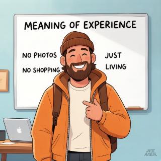 <p>If you travel and you don't take pictures or do shopping, what do you get from the trip? </p>
