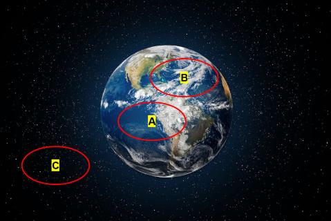 <p>Which part shows &#34;beyond earth&#34;?</p>
