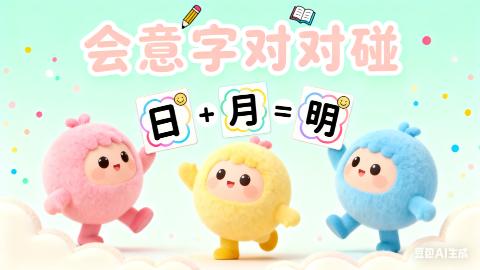 <p>会意字对对碰</p>