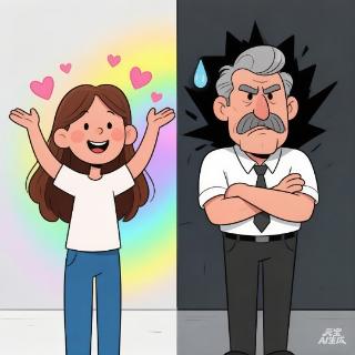 <p>Why does the girl look so happy? </p>