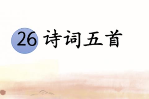 诗词五首小测