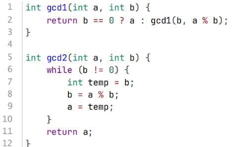 <p>下⾯代码实现了欧⼏⾥得算法。下⾯有关说法，错误的是（ ）。</p>