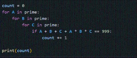 <p>已知 prime 是一个包含 2 到 999 之间所有素数的列表。以下代码片段的功能是什么&#xff1f;</p>