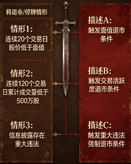 <p>请将以下退市/停牌情形与对应的正确描述相匹配</p>