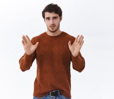 <p>What does the calm-down gesture indicate?</p>