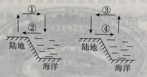 <p>Which number represents the wind direction during daytime?</p>