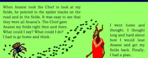 <p>Why did the chief give Anansi Chameleon&#39;s lands?</p>