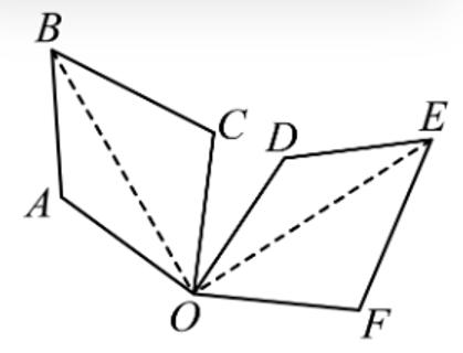 <p>如图，将四边形OABC绕点O顺时针旋转一定角度得到四边形ODEF，则下列结论不正确的是</p>