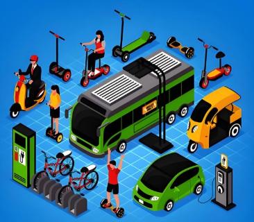 <p>You can either take a bus or ride a bike.</p>