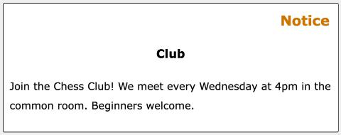 <p>Look at the notice and choose the correct statement.</p>
