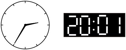 <p>小明从平面镜里看到镜子对面石英挂钟和电子钟所成的像如图所示，这时的时刻分别对应的是</p>
