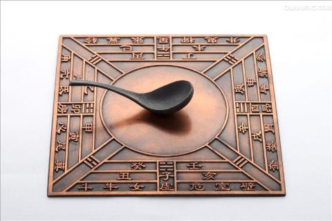 <p>The compass&#39;s circular centre represents Earth and the square plate represents Heaven.</p>