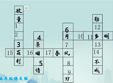 <p>请按照顺序输入汉字，无标点</p>