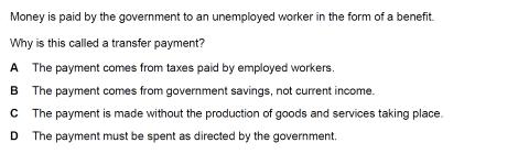 <p> Transfer payments</p>